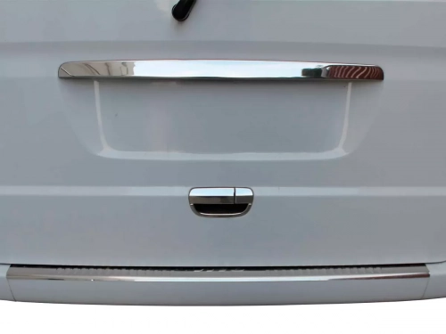 Хром накладка над номером Mercedes Vito W639 (03-14) 1-двері - Omsa 4