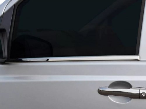 Хром нижні молдинги вікон Mercedes Vito W639 (03-14) - Omsa 4