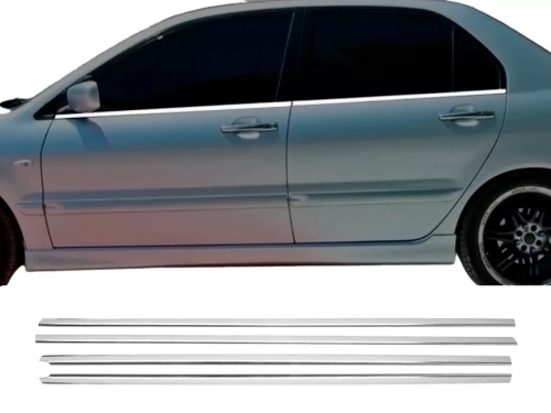Хром нижні молдинги вікон Mitsubishi Lancer 9 (03-08) Sedan - Omsa 1