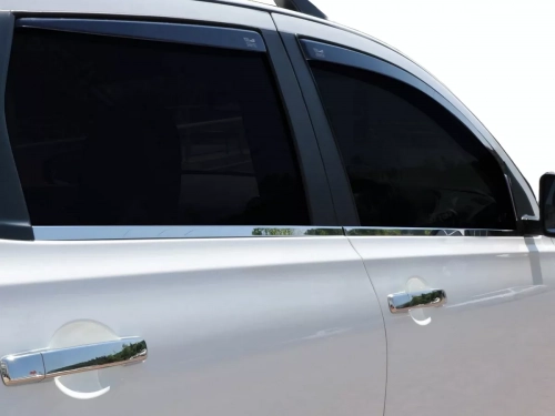 Хром нижні молдинги вікон Nissan Qashqai +2 (08-13) - Omsa Line 4