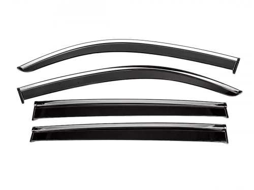 Дефлекторы окон Mercedes EQB I (X243; 21-) - Niken (с хром молдингом) 3