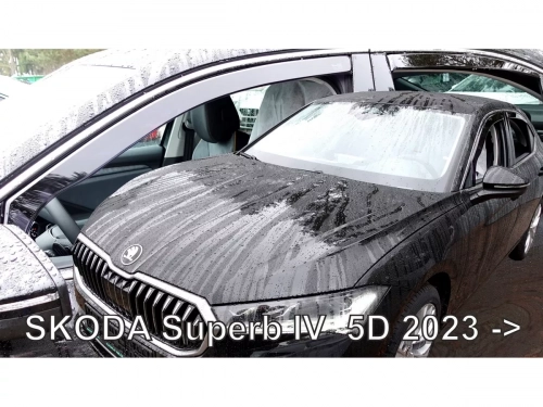 Дефлектори вікон Skoda Superb IV (3Y; 24-) Ліфтбек - Heko (вставні) 4