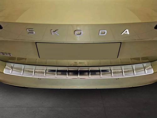 Накладка на задній бампер Skoda Superb IV (3Y; 2024+) Універсал - Avisa (срібна) 6