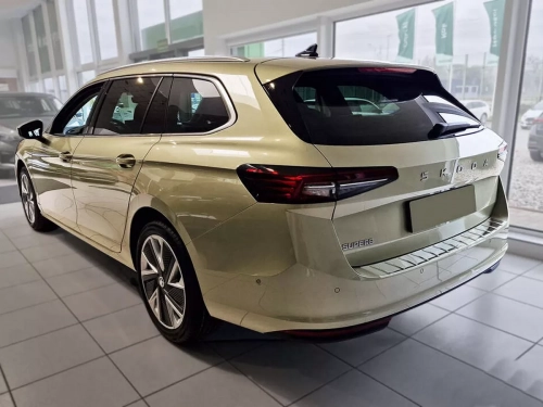 Накладка на задній бампер Skoda Superb IV (3Y; 2024+) Універсал - Avisa (срібна) 8