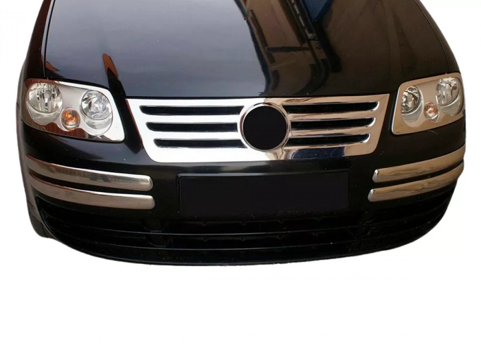 Хром накладка на решітку VW Caddy III (2K; 04-10) - Omsa (цільна) 4