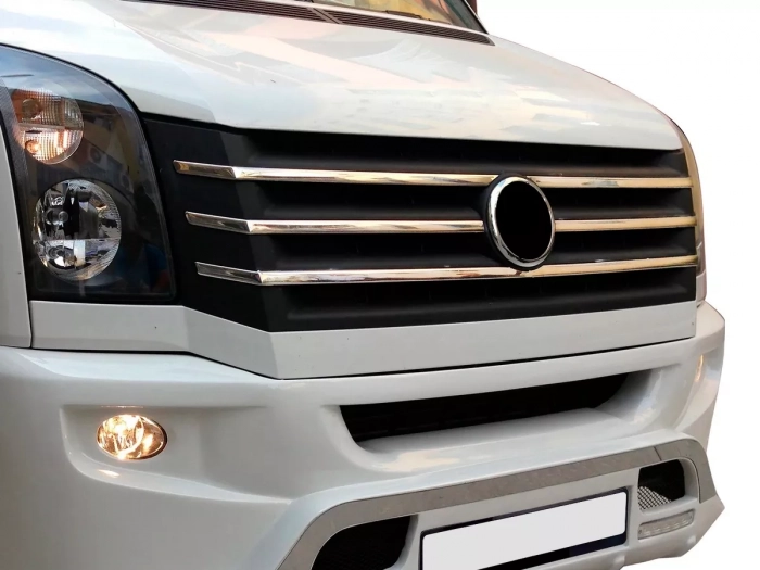 Хром накладки на решётку VW Crafter (12-16) рестайлинг - Omsa 4