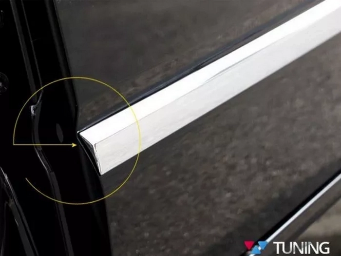 Хром молдинг дверний VW T5 (03-15) коротка база - Omsa 4
