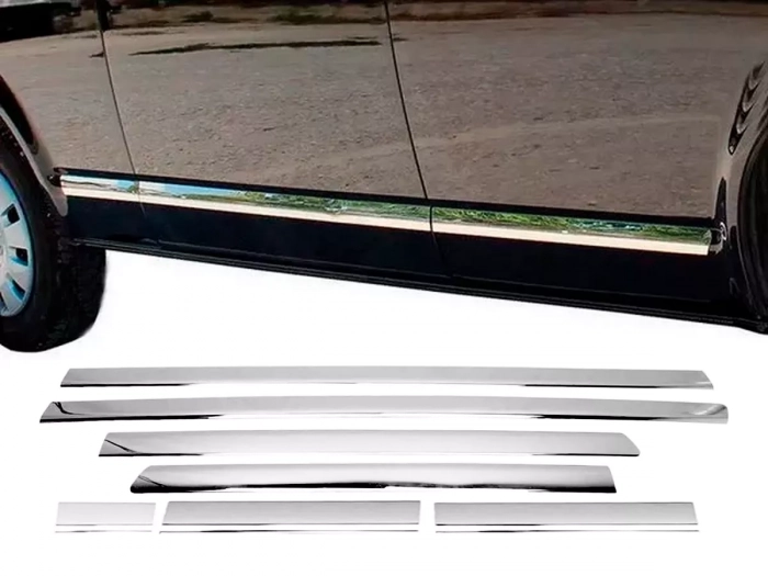 Хром молдинги дверні VW T5 (03-15) довга база - Omsa 1