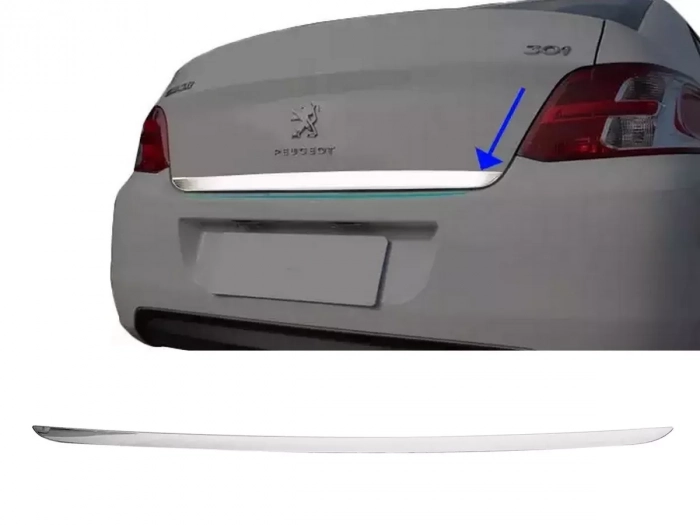 Хром на кромку багажника Peugeot 301 (12-) - Omsa 1