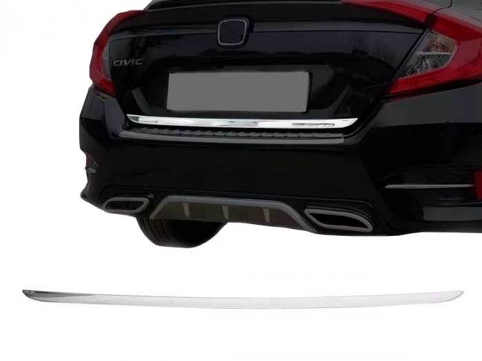 Хром на кромку багажника Honda Civic X (16-21) Sedan - Omsa 1