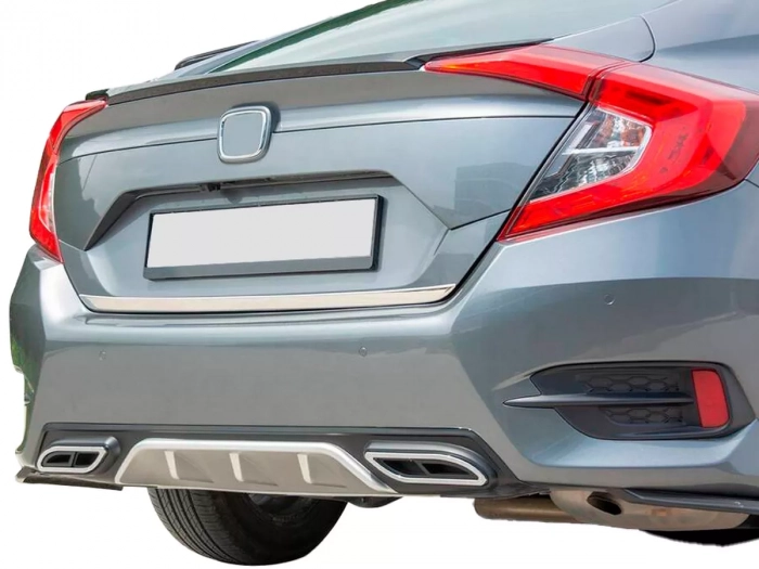 Хром на кромку багажника Honda Civic X (16-21) Sedan - Omsa 4