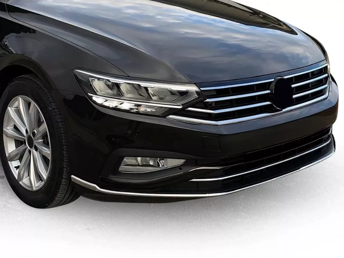 Хром молдинг переднього бампера VW Passat B8.5 (19-22) - Omsa 5