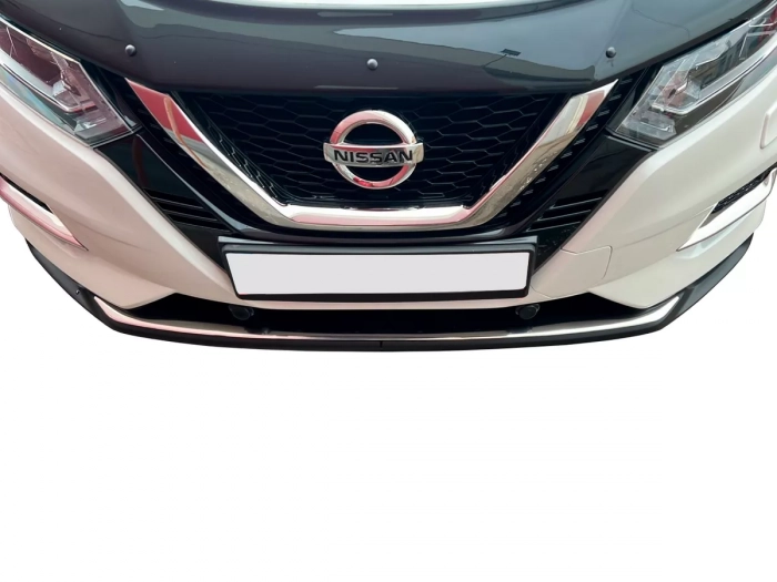 Хром на передній бампер Nissan Qashqai II (J11; 17-21) - Omsa 4