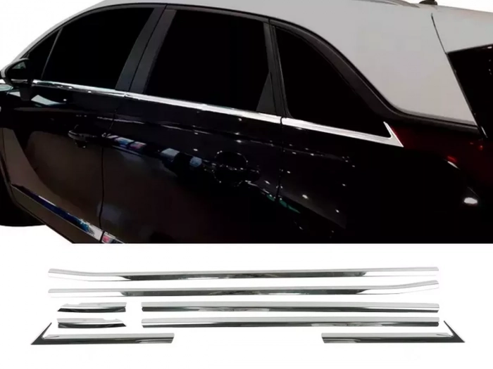 Хром нижні молдинги вікон Opel Crossland X (17-24) - Omsa 1