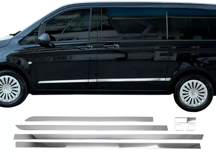 Хром молдинги дверні Mercedes Vito / V W447 SWB (L1/L2) 2 двері 1