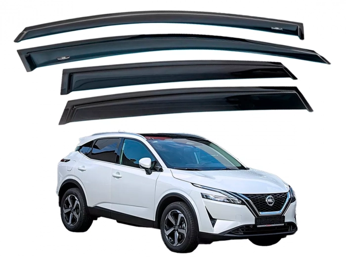 Дефлектори вікон Nissan Qashqai III (J12; 21-) - Hic (накладні) 1