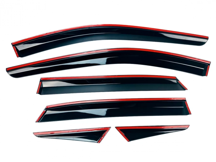 Вітровики Nissan Qashqai III (J12; 21-) - Hawk (з хром молдингом) 6 шт 4