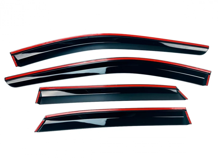 Вітровики Nissan Qashqai III (J12; 21-) - Hawk (з хром молдингом) 4 шт 4