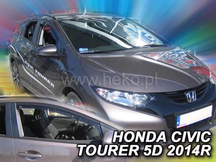 Дефлектори вікон Honda Civic 9 (12-16) Htb/Tourer - Heko (вставні) 4
