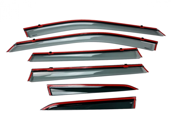 Вітровики Nissan X-Trail IV / Roque (T33; 22-) - Hawk (з хром молдингом) 6 шт 3