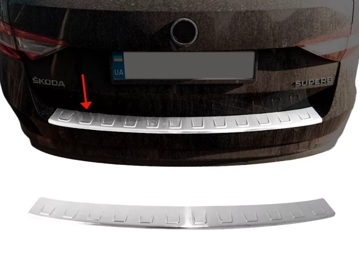 Накладка на задній бампер Skoda Superb III (3V; 15-24) Універсал - Omsa 1
