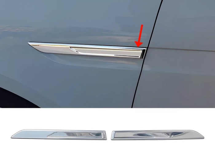 Хром боковые имитаторы поворотников Renault Megane IV (21-24) рестайлинг 1