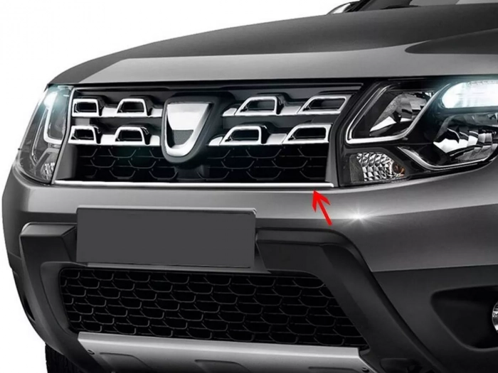 Хром накладка на решётку Dacia Duster I (HS; 14-17) рестайлинг 4