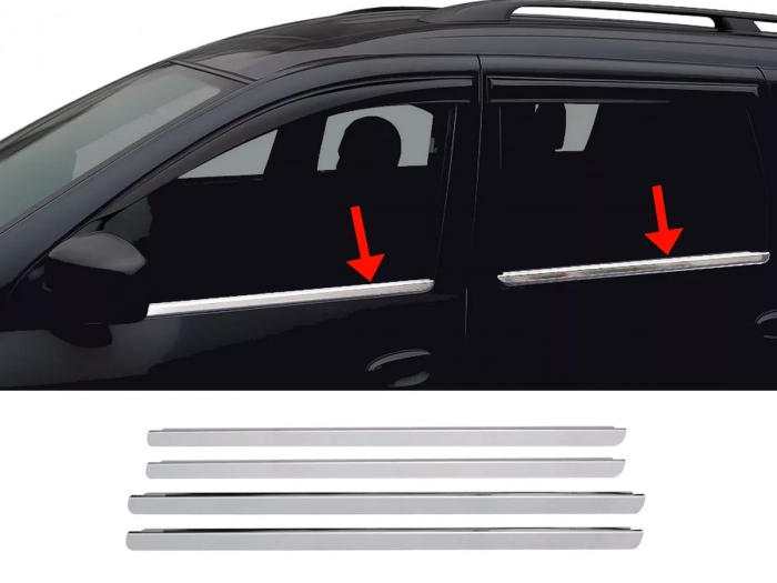 Хром нижние молдинги окон Dacia Logan MCV (07-12) - Omsa Line 1