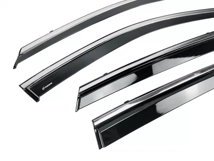 Дефлектори вікон Hyundai Tucson IV (NX4; 21-) SWB Short - Hawk (з хром молдингом) 3