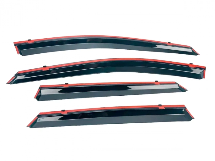 Дефлектори вікон Hyundai Tucson IV (NX4; 21-) SWB Short - Hawk (з хром молдингом) 4