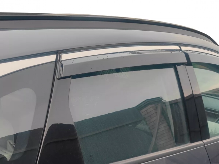 Дефлектори вікон Hyundai Tucson IV (NX4; 21-) SWB Short - Hawk (з хром молдингом) 7