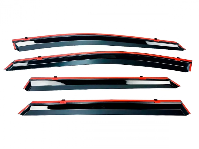 Дефлектори вікон Hyundai Tucson IV (NX4; 21-) LWB Long - Hawk (з хром молдингом) 3