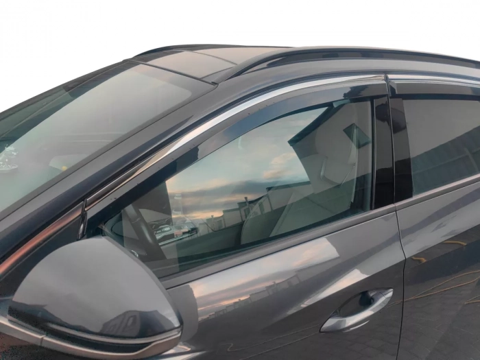 Дефлектори вікон Hyundai Tucson IV (NX4; 21-) LWB Long - Hawk (з хром молдингом) 4
