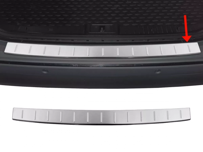 Накладка на задний бампер Mercedes E W211 (02-09) Sedan - Omsa 1