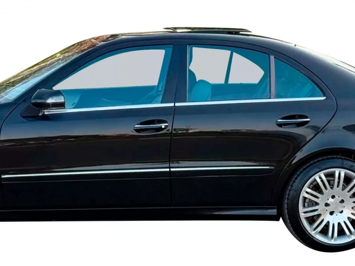 Хром нижні молдинги вікон Mercedes E W211 (02-09) Седан - Omsa 5