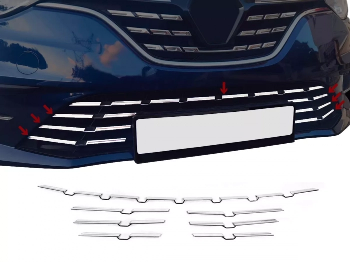 Хром на решітку бампера Renault Megane IV (21-24) 1