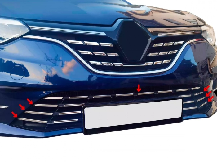 Хром на решітку бампера Renault Megane IV (21-24) 4