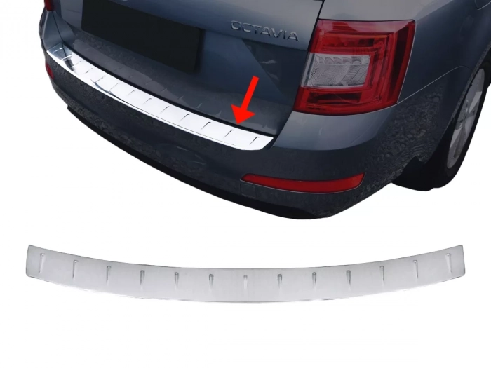 Накладка на задній бампер Skoda Octavia III (A7; 13-16) Універсал - Carmos 1