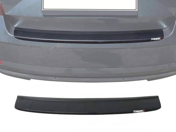 Накладка на бампер Skoda Octavia III (A7; 13-19) Liftback - CappaFe (ABS) 1