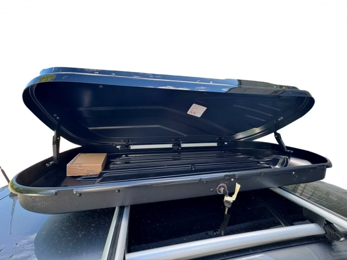 Автобокс на дах двосторонній чорний - HAWK 450 літрів 7