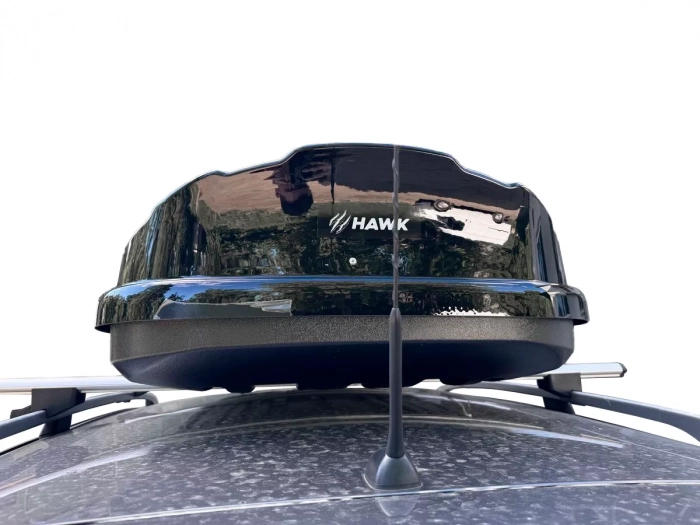 Автобокс на дах двосторонній чорний - HAWK 450 літрів 8