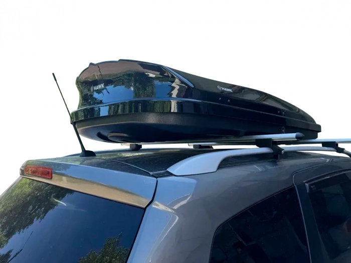Автобокс на дах двосторонній чорний - HAWK 460 літрів 7