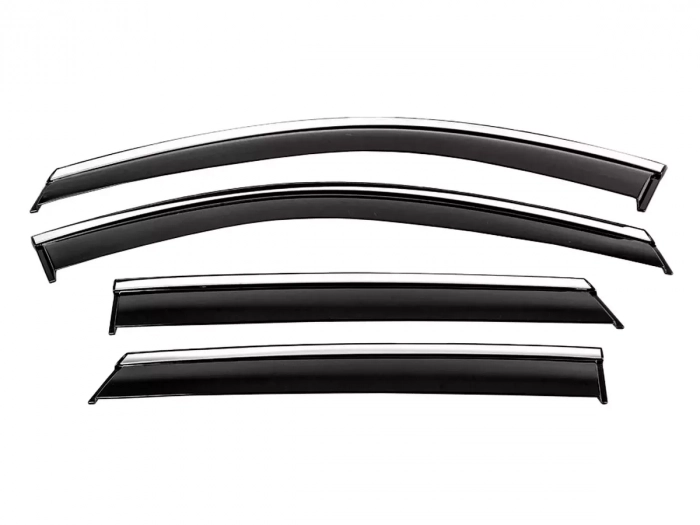 Ветровики MG ZS I / ZS EV (17-) - Hawk (с хром молдингом) 4 шт 2