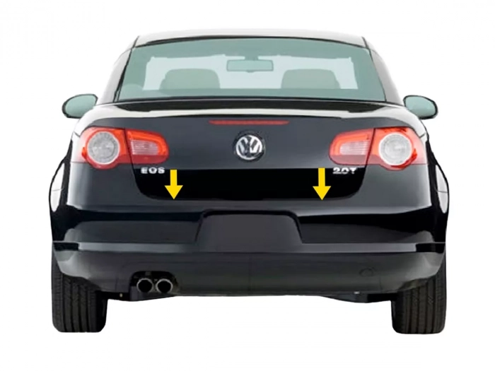 Накладка на задний бампер VW Eos (06-11) - Carmos (хром) 4