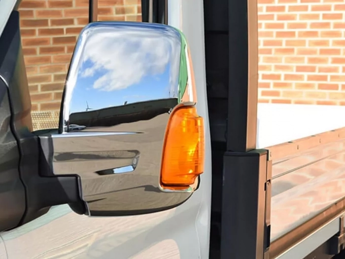 Хром накладки на дзеркала Ford Transit IV (14-) - Carmos (нержавіюча сталь) 3