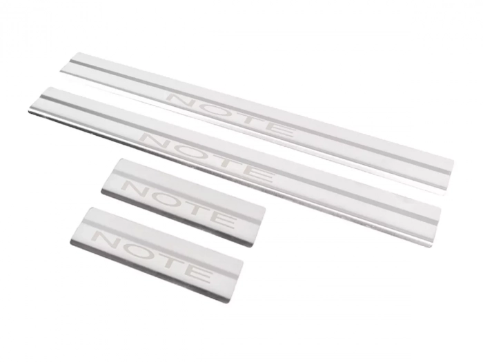 Накладки на пороги Nissan Note II (E12; 12.20) - глянцеві 2