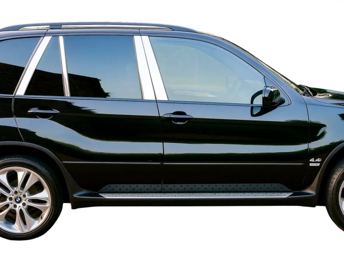 Хром молдинги дверних стійок BMW X5 E53 (00-06) 3