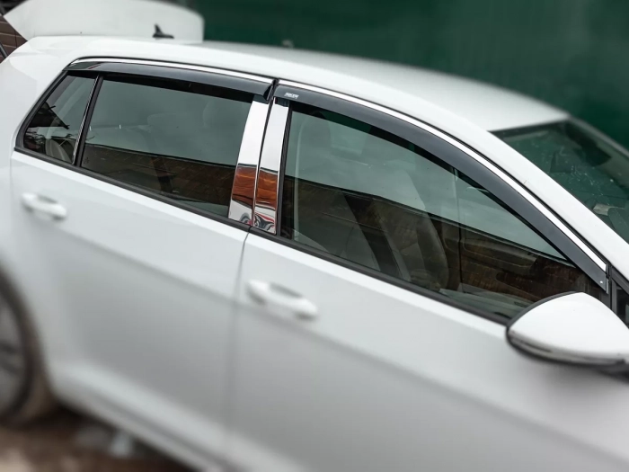 Хром молдинги дверних стійок VW Golf VII (12-20) Hatchback 8