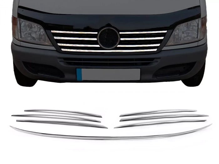 Хром накладки на решітку Mercedes Sprinter W901 (00-02) - 7 шт 1