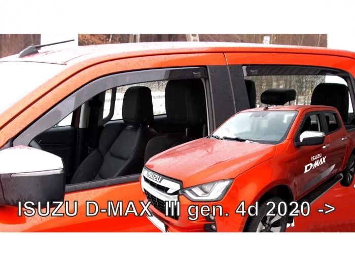 Дефлекторы окон Isuzu D-Max III (20-) 4D - Heko (вставные ветровики) 4